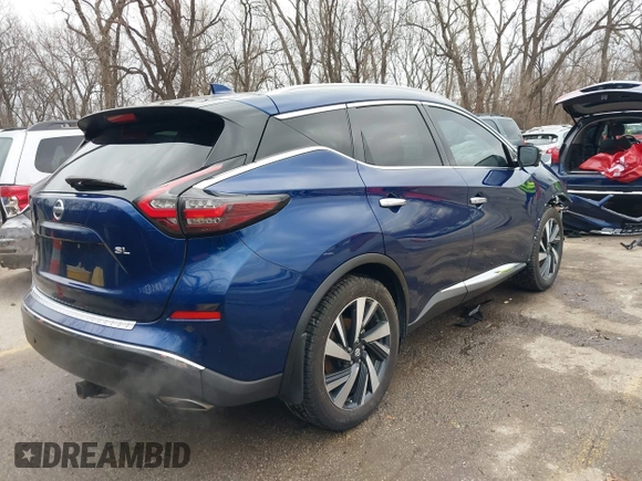 2022 Nissan Murano SL with VIN 5N1AZ2CJ5NC106889, listed as a IAAI auction lot 41207467 with 74,980 mi miles and . Bid and sale history available at carsss.com. Image 4.