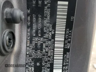 2015 Toyota Sienna XLE with VIN 5TDYK3DC9FS552119, listed as a Copart auction lot 55424515 with 108,307 mi miles and Salvage title. Bid and sale history available at DreamBid. Image 14.