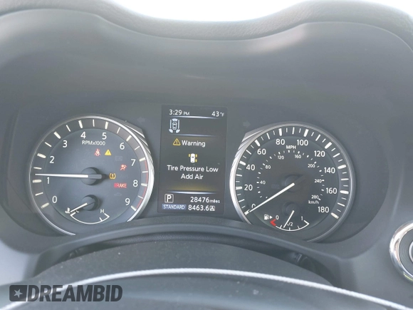 2023 Infiniti Q50 Luxe with VIN JN1EV7BPXPM511389, listed as a IAAI auction lot 41329603 with 28,476 mi miles and . Bid and sale history available at DreamBid. Image 7.