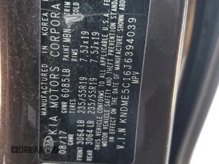 2018 Kia Sedona SX-L with VIN KNDME5C16J6394039, listed as a Copart auction lot 84510944 with 127,694 mi miles and Salvage Title. Bid and sale history available at carsss.com. Image 13.