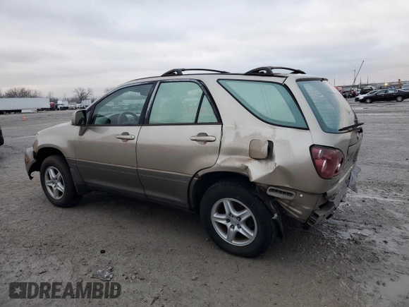 1999 Lexus RX 300 Luxury SUV with VIN JT6HF10U3X0054517, listed as a Copart auction lot 87036024 with 0 mi miles and Salvage Title. Bid and sale history available at carsss.com. Image 2.