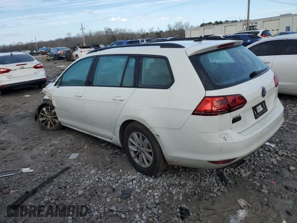 2017 Volkswagen Golf SportWagen S with VIN 3VWC17AU8HM531148, listed as a Copart auction lot 38029784 with 53,221 mi miles. Bid and sale history available at carsss.com. Image 2.