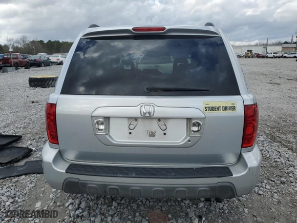 2004 Honda Pilot EX with VIN 2HKYF18574H586714, listed as a Copart auction lot 44374205 with 0 mi miles and Salvage Title. Bid and sale history available at carsss.com. Image 6.