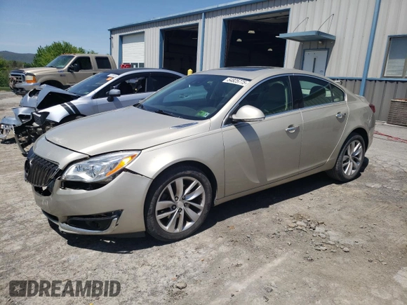 2014 Buick Regal Premium II with VIN 2G4GS5GX6E9263157, listed as a Copart auction lot 54825775 with 103,403 mi miles and Salvage title. Bid and sale history available at DreamBid. Image 1.