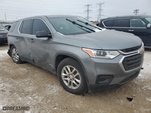 2018 Chevrolet Traverse LS with VIN 1GNERFKW5JJ257433, listed as a Copart auction lot 88950795 with 0 mi miles and Salvage Title. Bid and sale history available at carsss.com. Image 4.