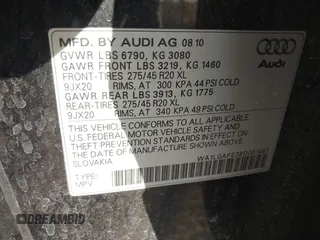 2011 Audi Q7 Premium Plus z VIN WA1LGAFE3BD001487, wystawiony jako IAAI lot #40951163 z przebiegiem 168 570 mil mil oraz . Historia ofert i sprzedaży dostępna na DreamBid. Obrazek 9.