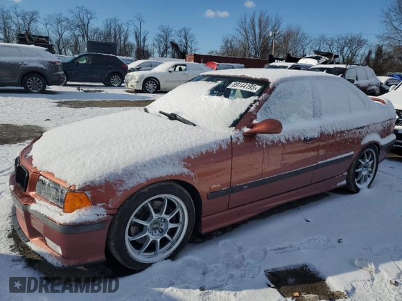 1997 BMW M3 with VIN WBSCD9329VEE06884, listed as a Copart auction lot 89144195 with 168,494 mi miles and Clean title. Bid and sale history available at DreamBid. Image 1.