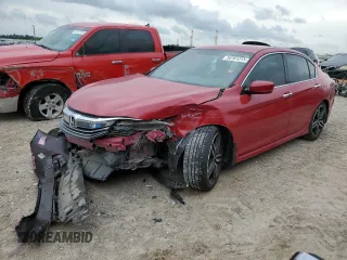 2016 Honda Accord Sport with VIN 1HGCR2F58GA187950, listed as a Copart auction lot 55161315 with 115,860 mi miles and Salvage title. Bid and sale history available at DreamBid. Image 1.