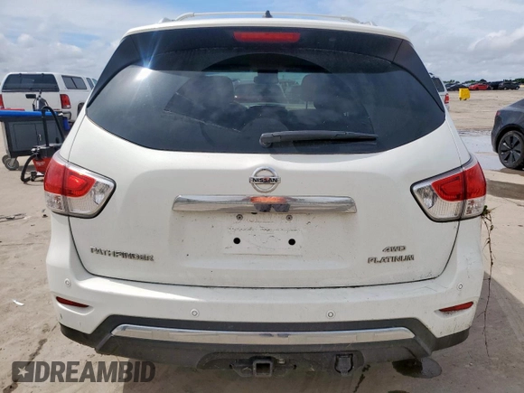 2013 Nissan Pathfinder Platinum with VIN 5N1AR2MM6DC637543, listed as a Copart auction lot 60905345 with 189,420 mi miles and Salvage title. Bid and sale history available at DreamBid. Image 6.