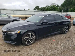 2021 Honda Accord Sport with VIN 1HGCV2F37MA017682, listed as a Copart auction lot 63205065 with 64,676 mi miles and Salvage title. Bid and sale history available at DreamBid. Image 1.