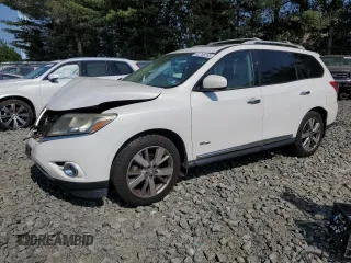 2014 Nissan Pathfinder SV Hybrid with VIN 5N1CR2MM4EC659759, listed as a Copart auction lot 62750265 with 158,404 mi miles and Salvage title. Bid and sale history available at DreamBid. Image 1.