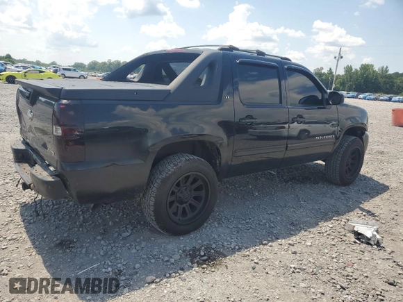2007 Chevrolet Avalanche LTZ z VIN 3GNFK123X7G199783, wystawiony jako Copart lot #62085045 z przebiegiem 231 561 mil mil oraz Szkoda całkowita • Salvage title. Historia ofert i sprzedaży dostępna na DreamBid. Obrazek 3.