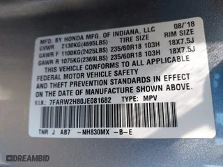 2018 Honda CR-V EX-L with VIN 7FARW2H80JE081682, listed as a IAAI auction lot 42061302 with 32,472 mi miles. Bid and sale history available at carsss.com. Image 9.