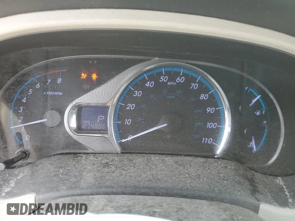 2012 Toyota Sienna XLE AAS with VIN 5TDYK3DC7CS235676, listed as a Copart auction lot 47812035 with 274,896 mi miles and Salvage Title. Bid and sale history available at carsss.com. Image 9.