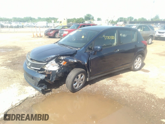 2009 Nissan Versa S with VIN 3N1BC13E59L362681, listed as a IAAI auction lot 33353560 with 130,948 mi miles and . Bid and sale history available at carsss.com. Image 2.