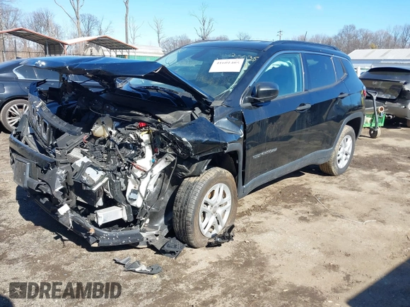 2021 Jeep Compass Freedom with VIN 3C4NJDAB0MT556781, listed as a IAAI auction lot 41601405 with 42,783 mi miles and . Bid and sale history available at carsss.com. Image 2.