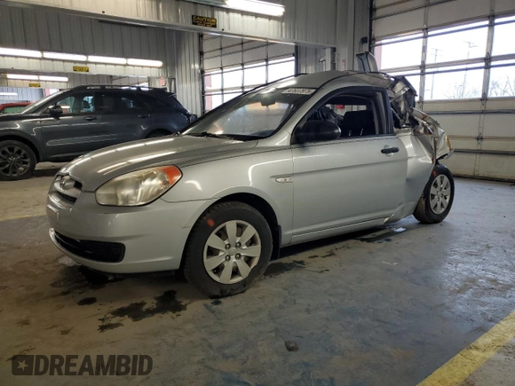 2008 Hyundai Accent GS with VIN KMHCM36C88U091524, listed as a Copart auction lot 47637975 with 0 mi miles and Salvage Title. Bid and sale history available at carsss.com. Image 1.