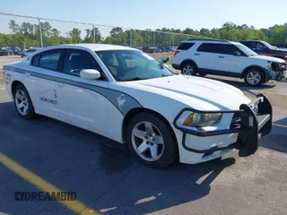 2014 Dodge Charger Police with VIN 2C3CDXAT8EH348719, listed as a IAAI auction lot 42026437 with 140,573 mi miles. Bid and sale history available at carsss.com. Image 1.