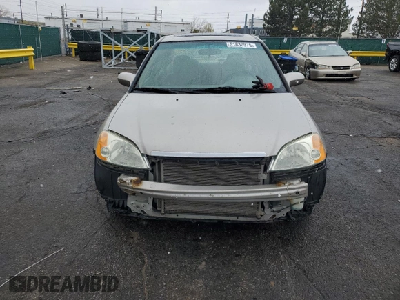 2001 Honda Civic EX with VIN 1HGES257X1L048799, listed as a Copart auction lot 51830975 with 201,051 mi miles and Salvage Title. Bid and sale history available at carsss.com. Image 5.