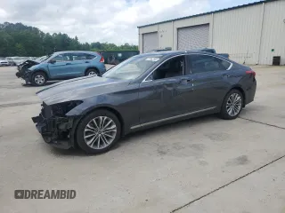 2017 Genesis G80 3.8L with VIN KMHGN4JE5HU195871, listed as a Copart auction lot 55962605 with 120,346 mi miles and Salvage title. Bid and sale history available at DreamBid. Image 1.