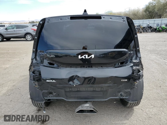 2023 Kia Soul GT-Line with VIN KNDJ53AU5P7843587, listed as a Copart auction lot 48589915 with 28,719 mi miles and Salvage Title. Bid and sale history available at carsss.com. Image 6.