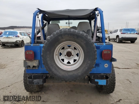 1993 Jeep Wrangler "S" with VIN 1J4FY19PXPP237521, listed as a Copart auction lot 44783435 with 153,654 mi miles and Clean Title. Bid and sale history available at carsss.com. Image 6.