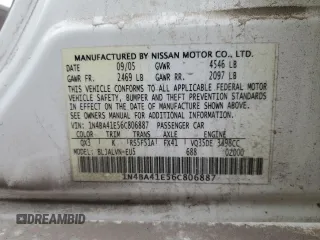 2006 Nissan Maxima SE с VIN 1N4BA41E56C806887, выставлен на аукционе Copart как лот 50897965 с пробегом 150 905 миль миль и Списание • Salvage title. История ставок и продаж доступна на DreamBid. Изображение 14.