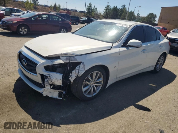 2015 Infiniti Q50 Premium with VIN JN1BV7AP0FM340185, listed as a Copart auction lot 50610755 with 126,895 mi miles and Salvage Title. Bid and sale history available at carsss.com. Image 1.