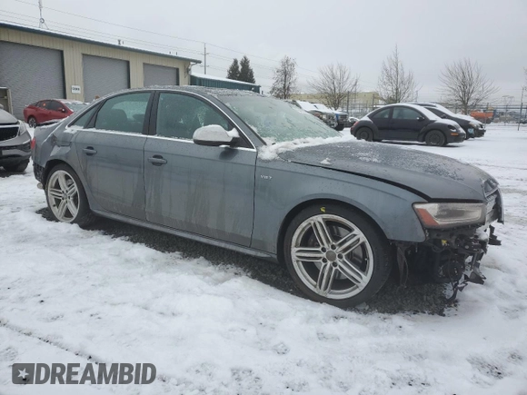 2013 Audi S4 Prestige with VIN WAUKGAFL1DA050754, listed as a Copart auction lot 45048155 with 82,012 mi miles and Salvage Title. Bid and sale history available at DreamBid. Image 4.
