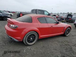2005 Mazda RX-8 with VIN JM1FE17N050160633, listed as a Copart auction lot 43819245 with 88,404 mi miles and Clean Title. Bid and sale history available at carsss.com. Image 3.