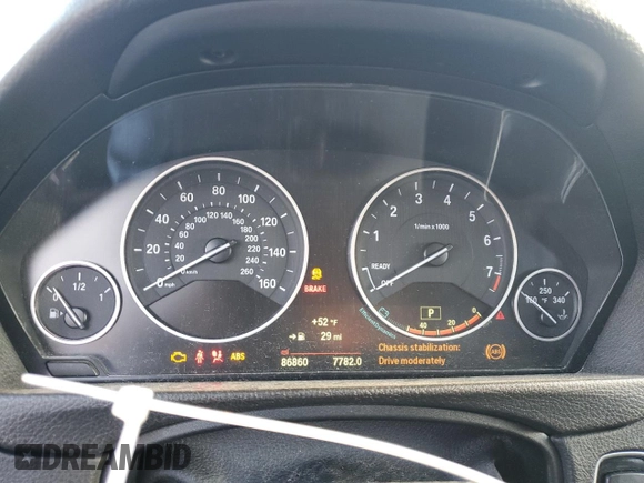 2015 BMW 3 Series 320i xDrive with VIN WBA3C3C59FK202407, listed as a Copart auction lot 49162755 with 86,860 mi miles and Salvage Title. Bid and sale history available at carsss.com. Image 9.