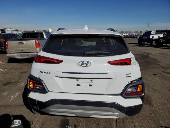 2020 Hyundai Kona Ultimate with VIN KM8K5CA54LU536352, listed as a Copart auction lot 44074905 with 34,423 mi miles and Salvage Title. Bid and sale history available at carsss.com. Image 6.