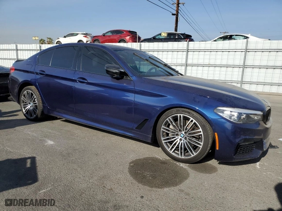 2019 BMW 5 Series 530e iPerformance with VIN WBAJA9C51KB389944, listed as a Copart auction lot 87080924 with 83,935 mi miles and Salvage Title. Bid and sale history available at carsss.com. Image 4.