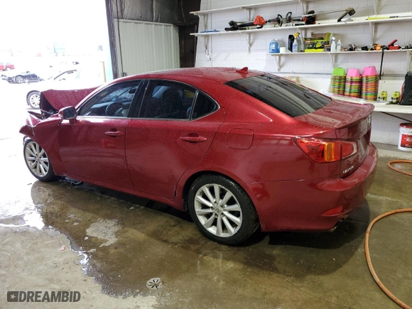 2009 Lexus IS 250 with VIN JTHBK262695098344, listed as a Copart auction lot 43535485 with 0 mi miles and Salvage Title. Bid and sale history available at carsss.com. Image 2.