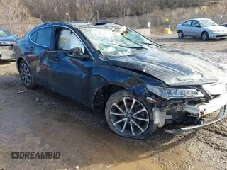 2015 Acura TLX V6 with VIN 19UUB2F30FA023842, listed as a IAAI auction lot 41523132 with 156,420 mi miles. Bid and sale history available at carsss.com. Image 1.