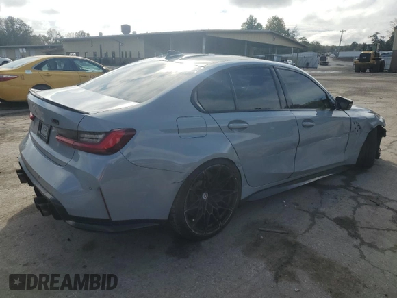 2022 BMW M3 Competition xDrive with VIN WBS43AY09NFM97744, listed as a Copart auction lot 72728864 with 7,724 mi miles and Salvage title. Bid and sale history available at DreamBid. Image 3.