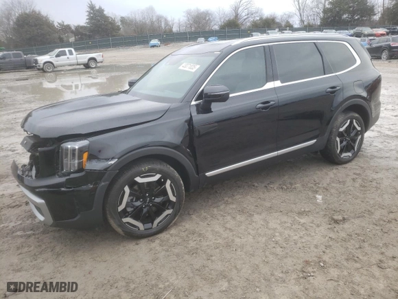 2023 Kia Telluride EX with VIN 5XYP34GC2PG332152, listed as a Copart auction lot 43071035 with 26,989 mi miles and Salvage Title. Bid and sale history available at carsss.com. Image 1.