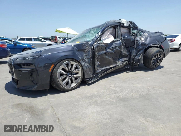 2023 BMW 7 Series 740i with VIN WBA23EH07PCL47297, listed as a Copart auction lot 60743543 with Not Provided miles and . Bid and sale history available at DreamBid. Image 1.