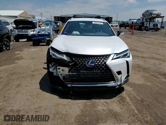 2021 Lexus UX 250h with VIN JTHX9JBH7M2042753, listed as a Copart auction lot 59631445 with 43,359 mi miles and Salvage title. Bid and sale history available at DreamBid. Image 14.