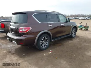 2018 Nissan Armada SL with VIN JN8AY2NC7J9551071, listed as a IAAI auction lot 41801603 with 114,611 mi miles. Bid and sale history available at carsss.com. Image 4.
