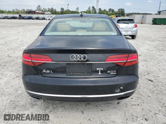 2015 Audi A8 L 4.0T with VIN WAU32AFD9FN024605, listed as a Copart auction lot 52086125 with 70,730 mi miles and Salvage Title. Bid and sale history available at carsss.com. Image 6.