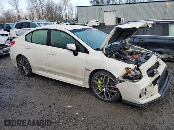 2021 Subaru WRX STI with VIN JF1VA2S69M9811240, listed as a Copart auction lot 81196594 with 29,333 mi miles and Salvage title. Bid and sale history available at DreamBid. Image 4.