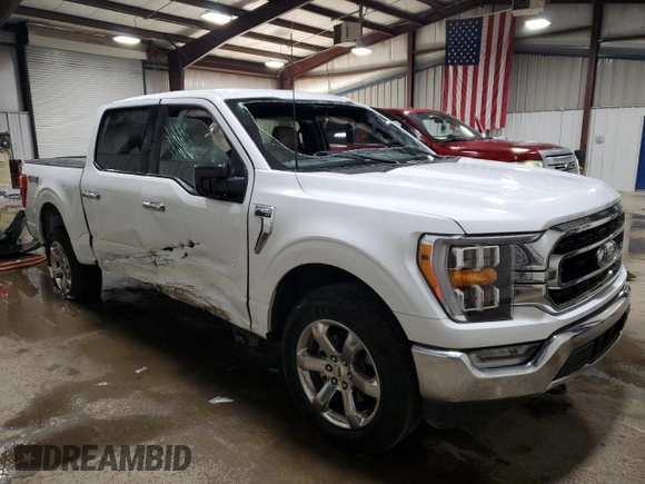2022 Ford F-150 XL with VIN 1FTEW1EP9NFB19718, listed as a Copart auction lot 59297815 with 43,368 mi miles and Salvage title. Bid and sale history available at DreamBid. Image 4.
