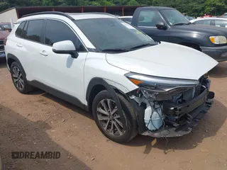 2022 Toyota Corolla Cross XLE with VIN 7MUDAABG0NV027076, listed as a IAAI auction lot 42563337 with 46,375 mi miles and . Bid and sale history available at DreamBid. Image 1.