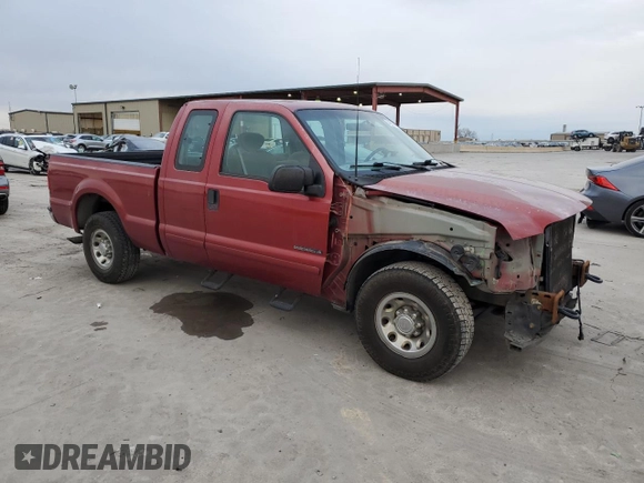 2001 Ford Super Duty F-250 XL with VIN 1FTNX20F61EB06006, listed as a Copart auction lot 84282164 with 342,531 mi miles and Salvage Title. Bid and sale history available at carsss.com. Image 4.