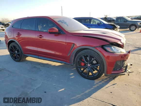 2020 Jaguar F-Pace SVR with VIN SADCZ2EE0LA631336, listed as a Copart auction lot 41931455 with 63,461 mi miles and Salvage Title. Bid and sale history available at DreamBid. Image 4.