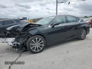 2019 Lexus ES with VIN 58ABZ1B12KU007851, listed as a Copart auction lot 51161375 with 49,757 mi miles and Salvage Title. Bid and sale history available at carsss.com. Image 1.