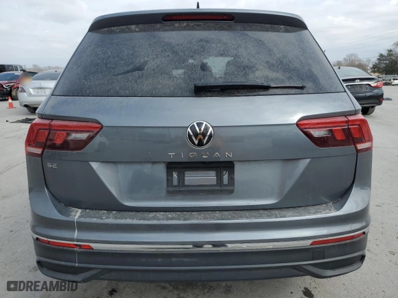 2022 Volkswagen Tiguan SE with VIN 3VV3B7AX1NM145288, listed as a Copart auction lot 49283115 with 108,883 mi miles and Salvage Title. Bid and sale history available at carsss.com. Image 6.