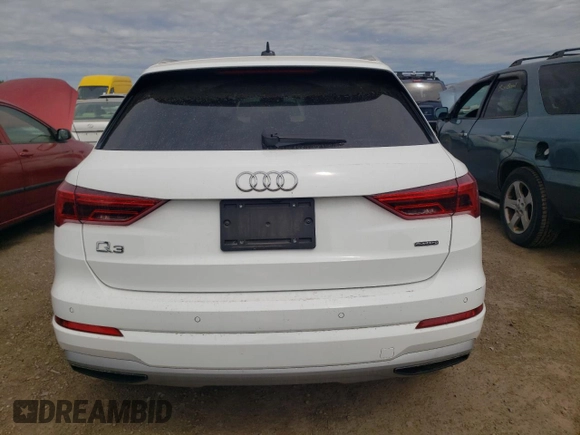 2019 Audi Q3 Premium Plus with VIN WA1BECF30K1067122, listed as a Copart auction lot 61161544 with 22,697 mi miles and Salvage Title. Bid and sale history available at carsss.com. Image 6.