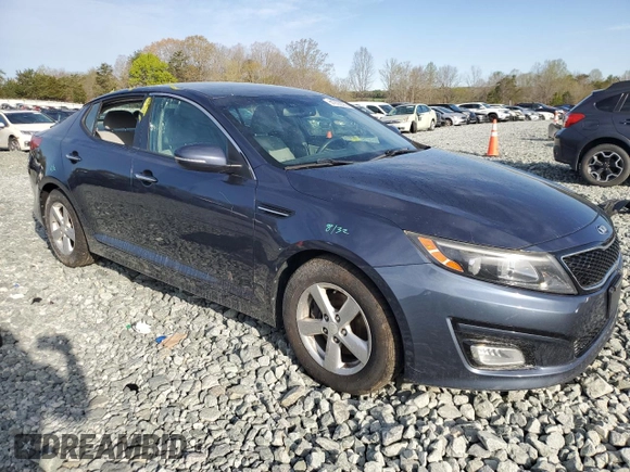 2015 Kia Optima LX with VIN 5XXGM4A72FG436488, listed as a Copart auction lot 51295695 with 172,292 mi miles and Salvage Title. Bid and sale history available at carsss.com. Image 4.